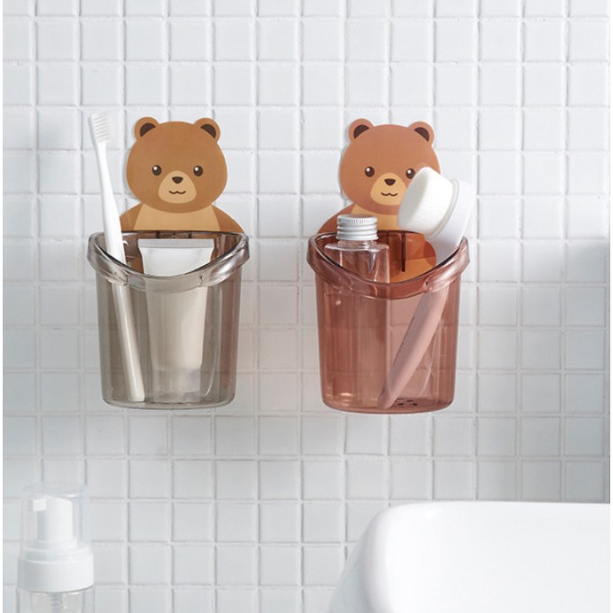 Kệ đỡ bàn chải đánh răng gắn tường hình gấu siêu dễ thương