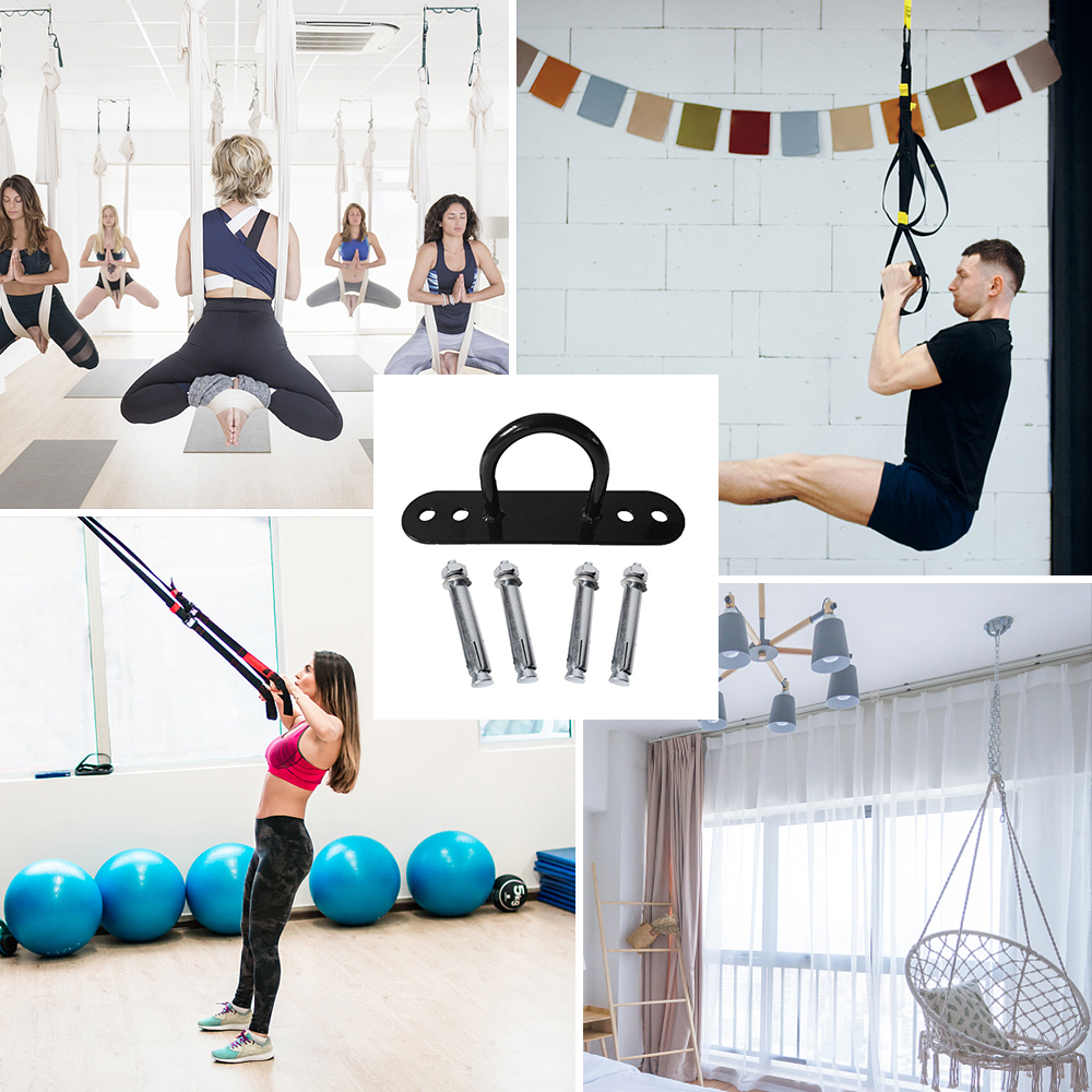 Gắn neo bằng thép không gỉ hạng nặng, mạnh mẽ và bền sử dụng dây treo và dụng cụ tập tạ, băng cản và vòng tập và xích đu