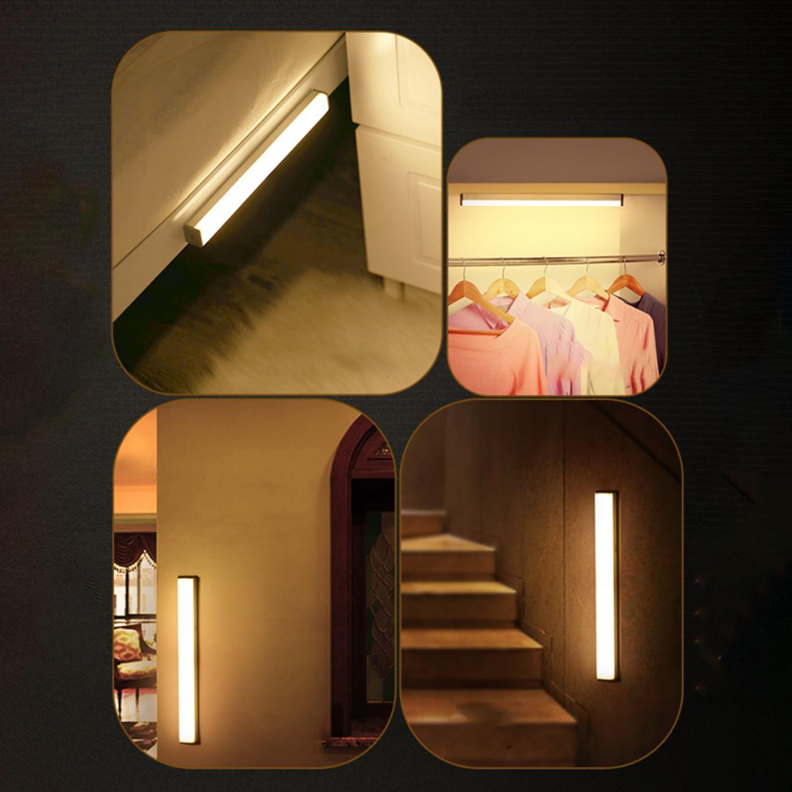 Đèn led cảm biến cho tủ quần áo với 20 đèn LED siêu sáng,kích thước nhỏ gọn,Có thể sạc lại USB