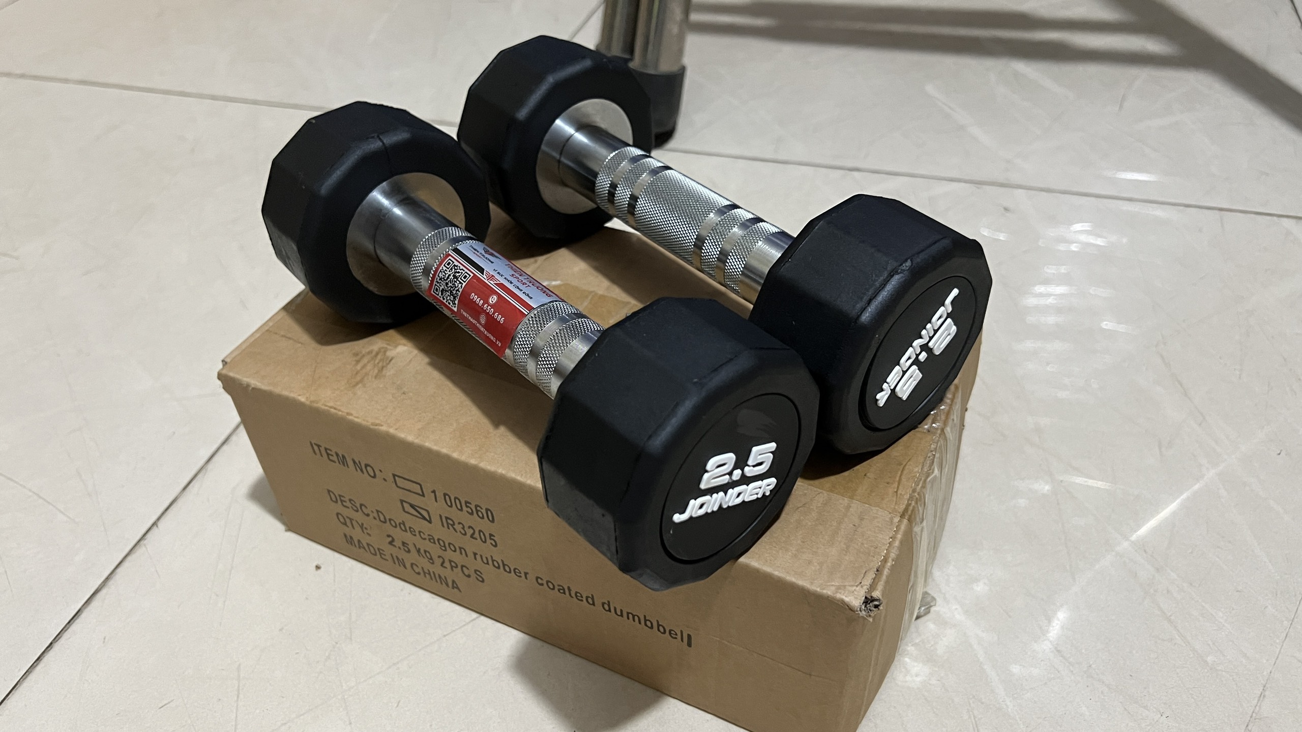 Tạ tay bọc cao su Iron Grip 7.5kg 1 quả T THIEN TRUONG SPORT