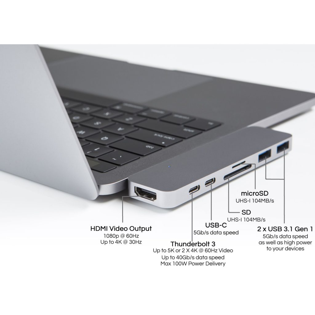 Cổng Chuyển HyperDrive DUAL USB-C Hub Cho MacBook - Hàng Chính Hãng