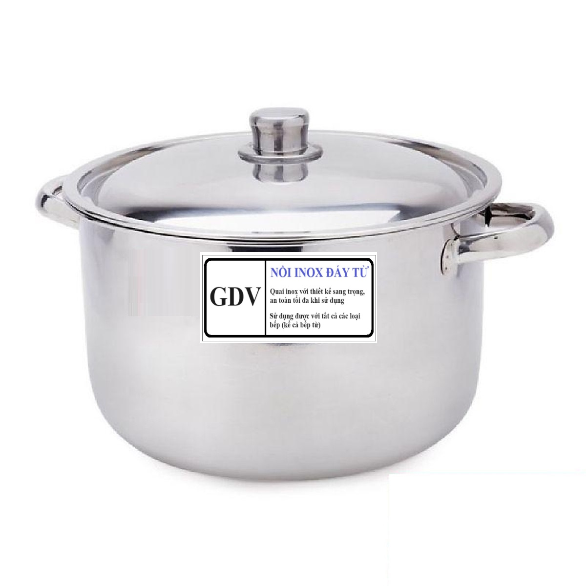 Nồi Luộc Gà GDV Vung Inox Đáy Từ Dùng Mọi Bếp Size 30cm - Hàng Chính Hãng