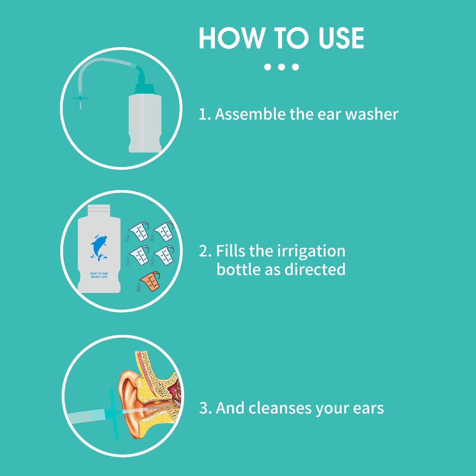Bộ Dụng Cụ Rửa Tai Có Hộp Đựng Cho Người Lớn Và Trẻ Em Làm Sạch Tai Và Lấy Ráy Tai Ear Washer Bottle