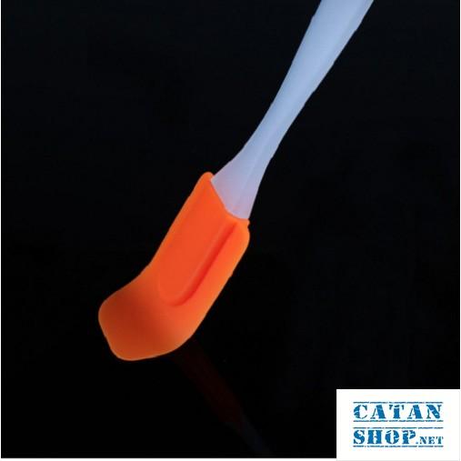 MUỖNG PHẾT BÁNH,CÂY VÉT BỘT SILICON, DỤNG CỤ TRỘN BỘT, CÂY QUÉT BỘT DẺO AN TOÀN - TRONG - GD372-QUETKEM-TRONG