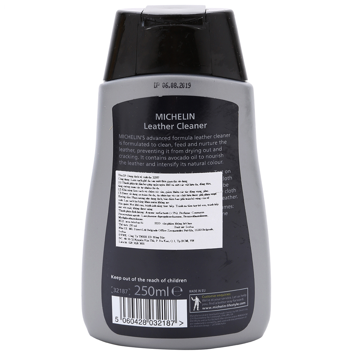 Dung Dịch Làm Sạch &amp; Bảo Dưỡng Da  Michelin Leather Cleaner 32187-250Ml Hàng Chính Hãng