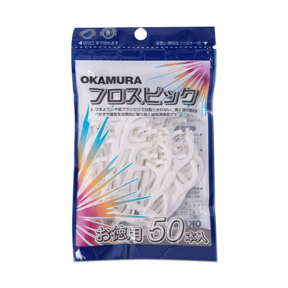 Tăm chỉ nha khoa Okamura, túi zip 50 chiếc