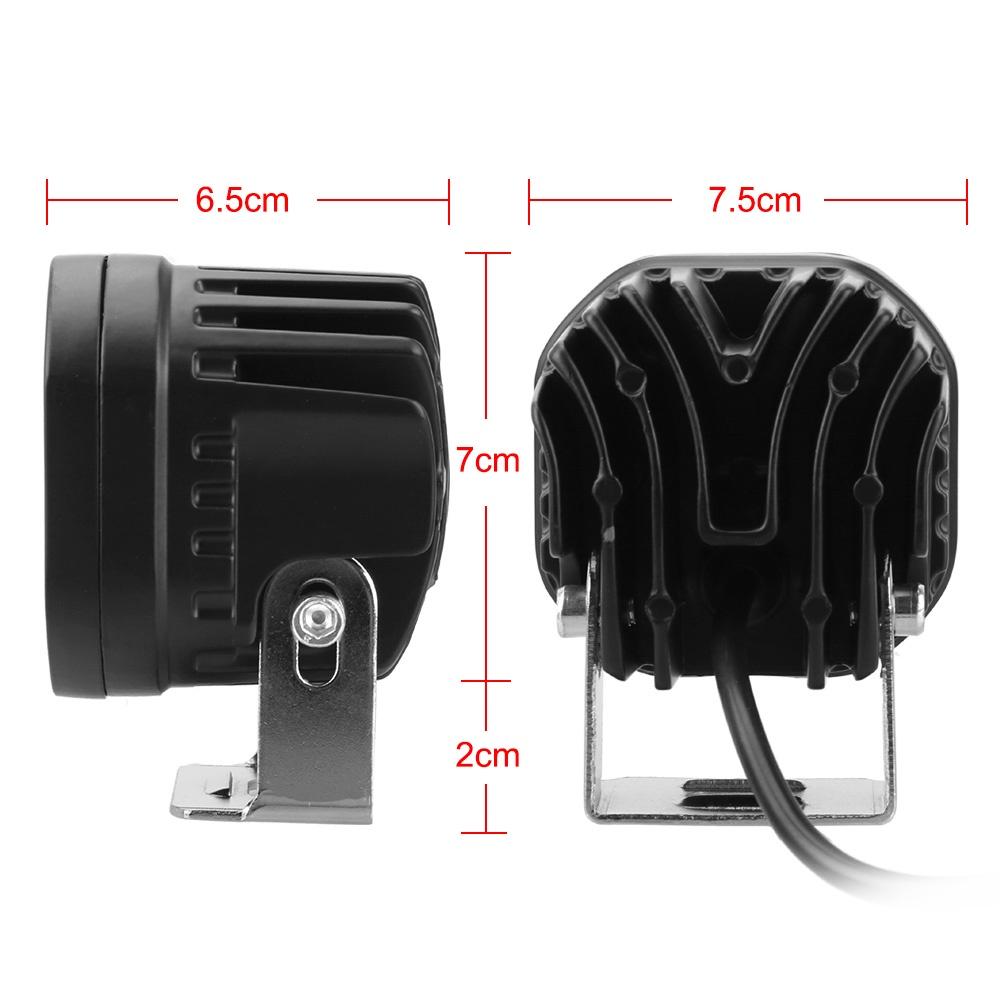 Thanh đèn LED hình vuông 3 inch màu trắng/vàng dùng cho xe hơi 4x4