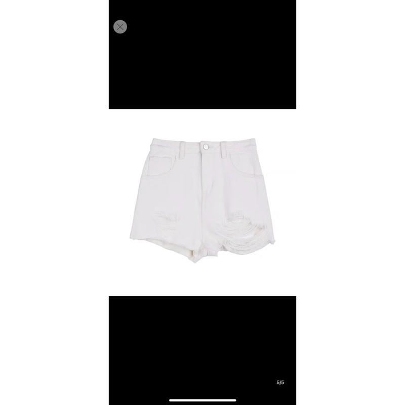 Quần short jean nữ rách màu trắng size đại đến 80kg hàng VNXK Ms1052 thời trang bigsize