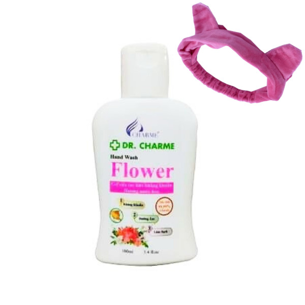 Nước Rửa Tay Khô DR. CHARME Flower 100ml Sát Khuẩn Diệt Virus Phòng Corona Cenota + Tặng bờm rửa mặt tai mèo