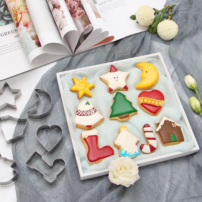 Khuôn Bánh Quy Cookies Bộ 10 Khuôn Nhấn Dụng Cụ Làm Bánh Cookie Cutter Innox Noel - CBCOOKI10P