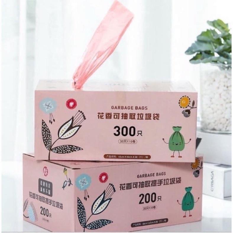 Set 300 Túi Đựng Rác Siêu Dai Tiện Lợi Kích Thước 45x50cm (Hộp 10 cuộn x 30 túi/cuộn)