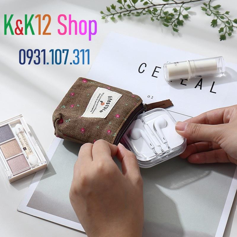 Túi mini cỡ nhỏ có khóa kéo để đựng thẻ chìa khóa và tiền xu.