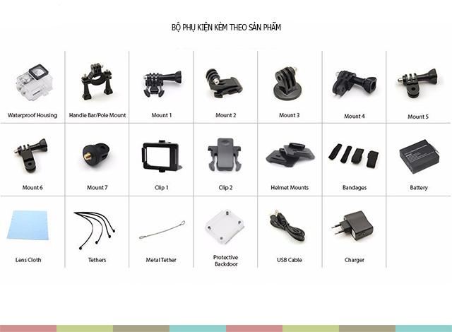 EKEN H9R - Camera thể thao chống nước 4k, WiFi, Remote - Hàng Nhập Khẩu