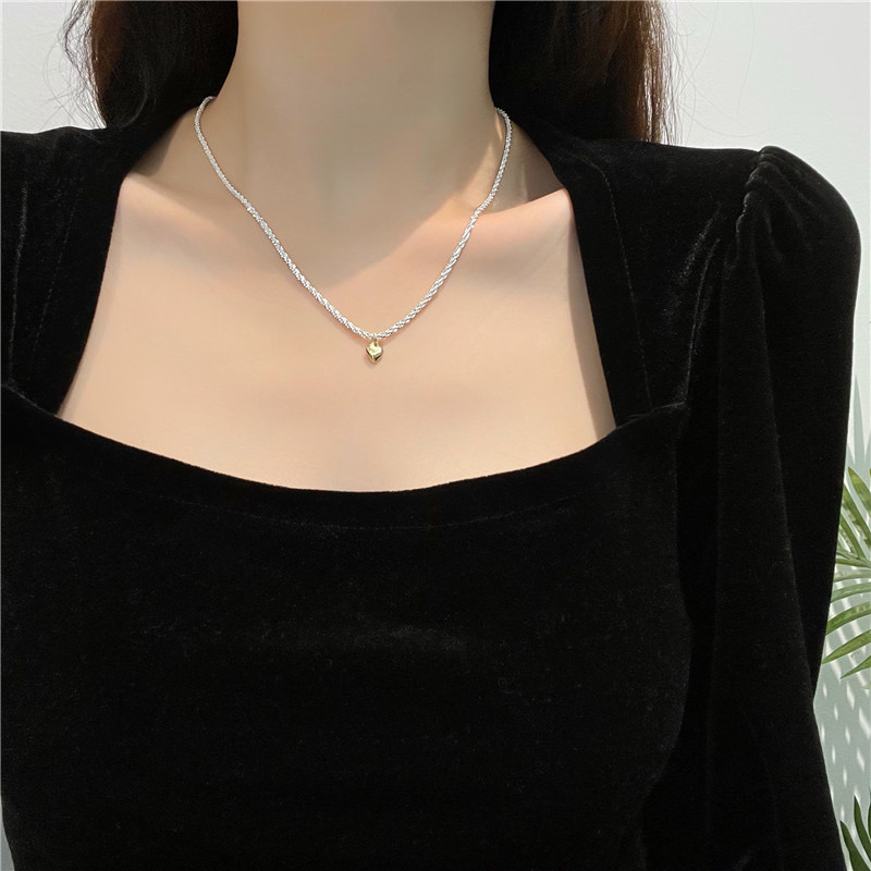 Vòng cổ nữ mặt trái tim đơn giản - dây chuyền nữ kiểu hàn quốc