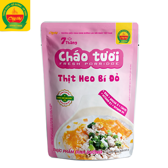 Cháo Tươi Thịt Heo Bí Đỏ Cây Thị