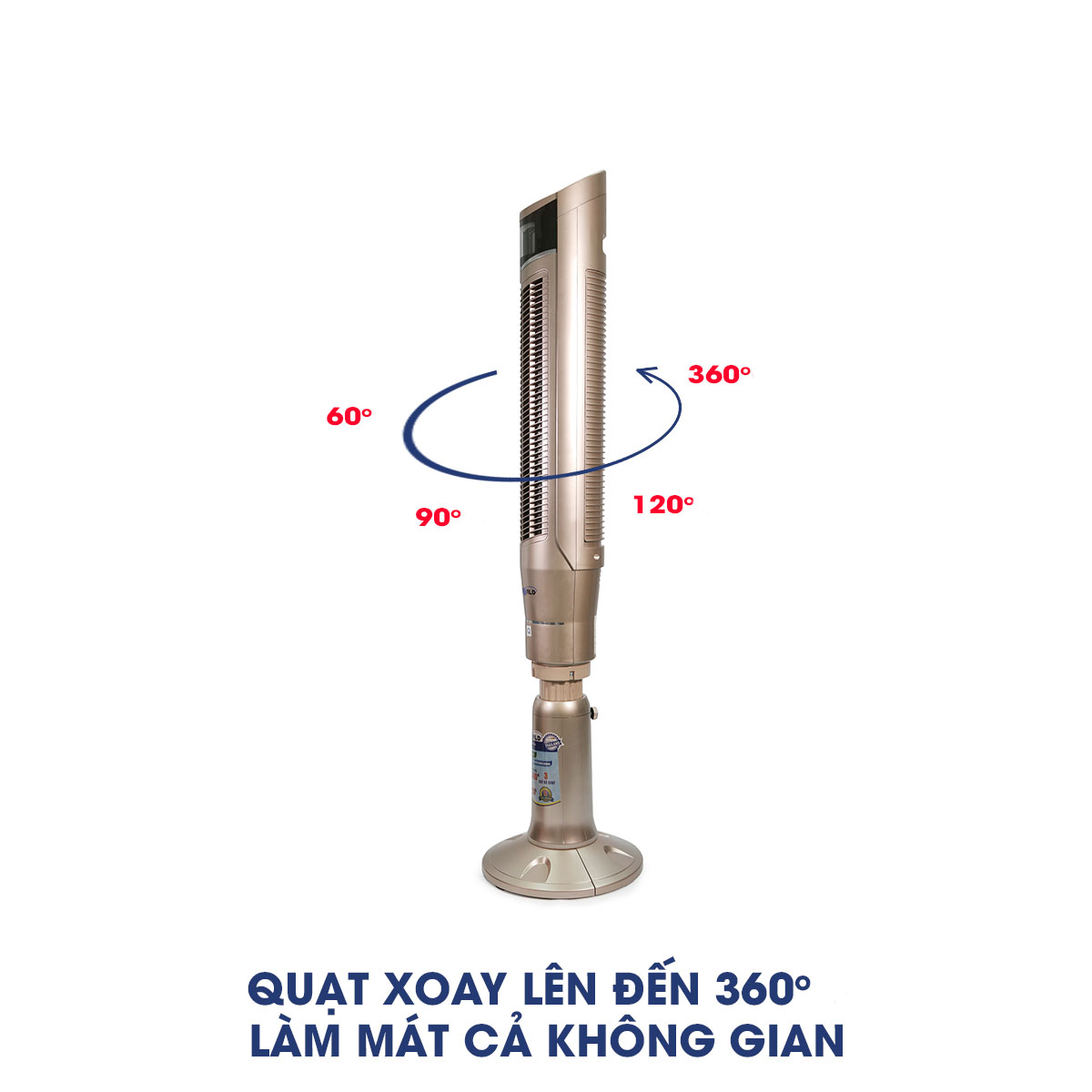 Quạt tháp Panworld PW-039H cao cấp sang trọng Quạt thương hiệu Thái Lan - Hàng chính hãng - Xám