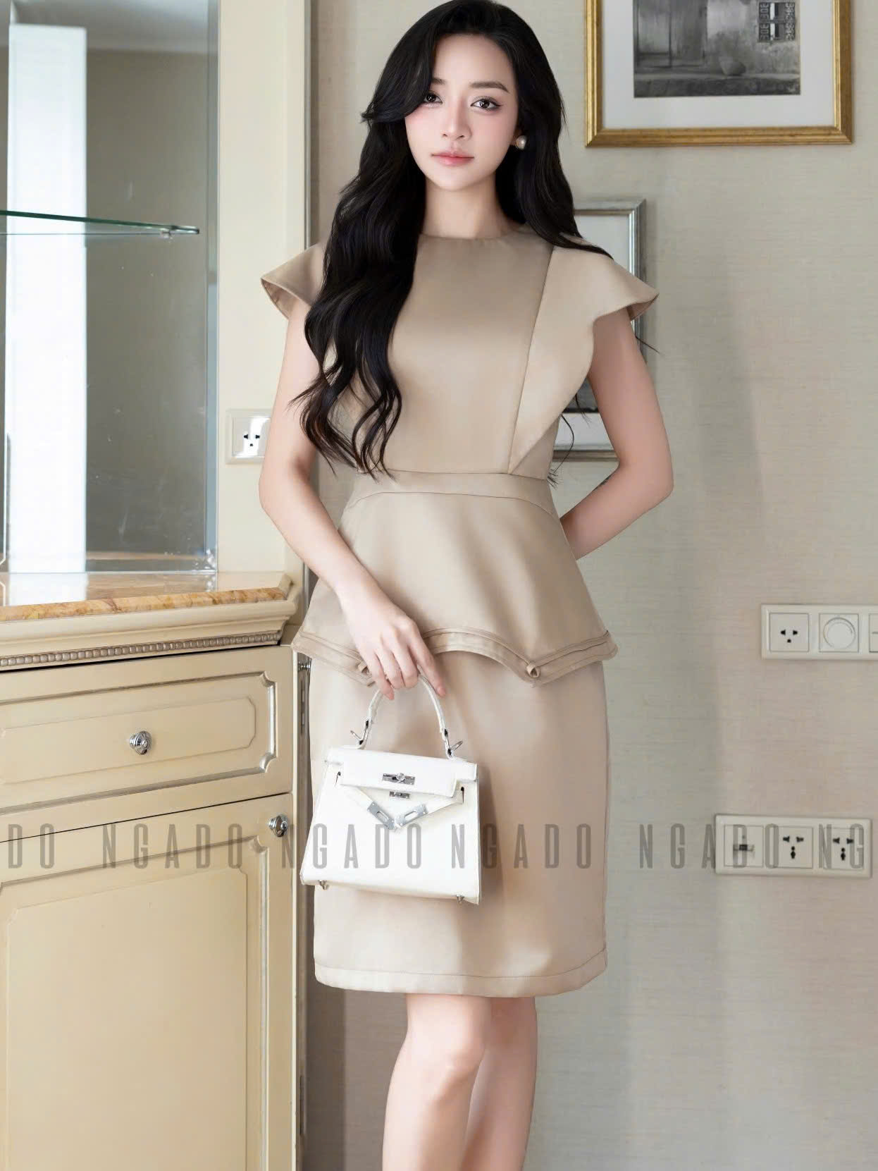Đầm nude cánh tiên NGADO , đầm thiết kế , đầm dự tiệc