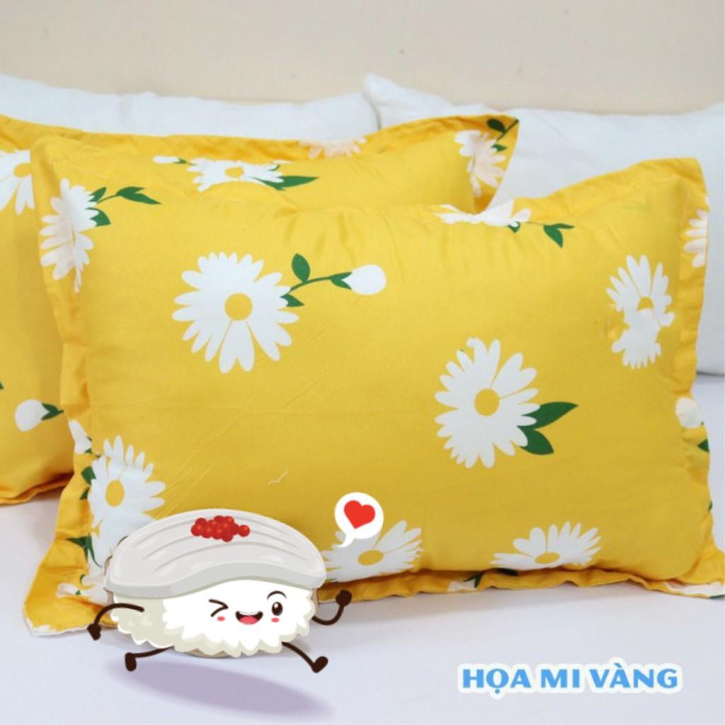 (Siêu giảm giá) Áo gối nằm, vỏ gối đầu poly cotton mẫu Chú Vịt màu vàng bao bọc gối nằm nhiều mẫu mới