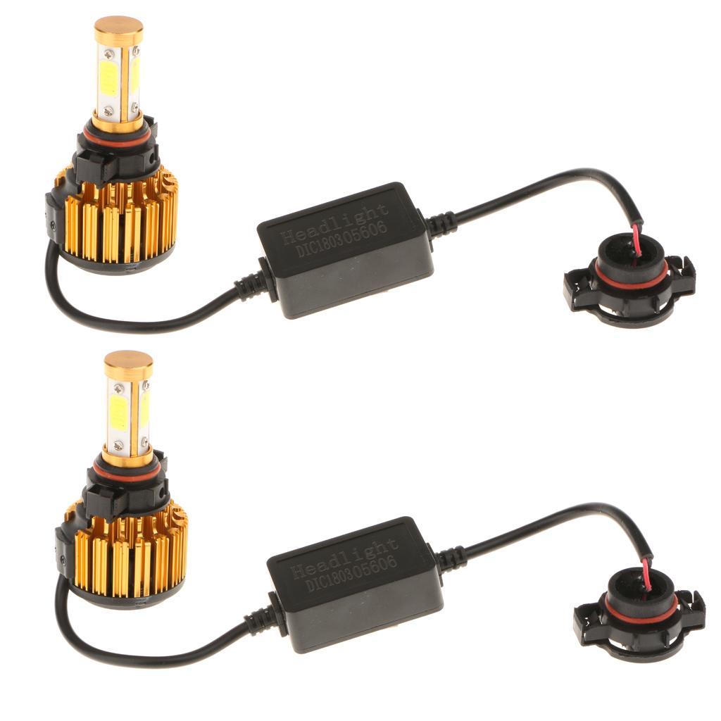 High Quality 2Pcs Car LED COB Headlight Fog Work Light Lamp DRL Gold