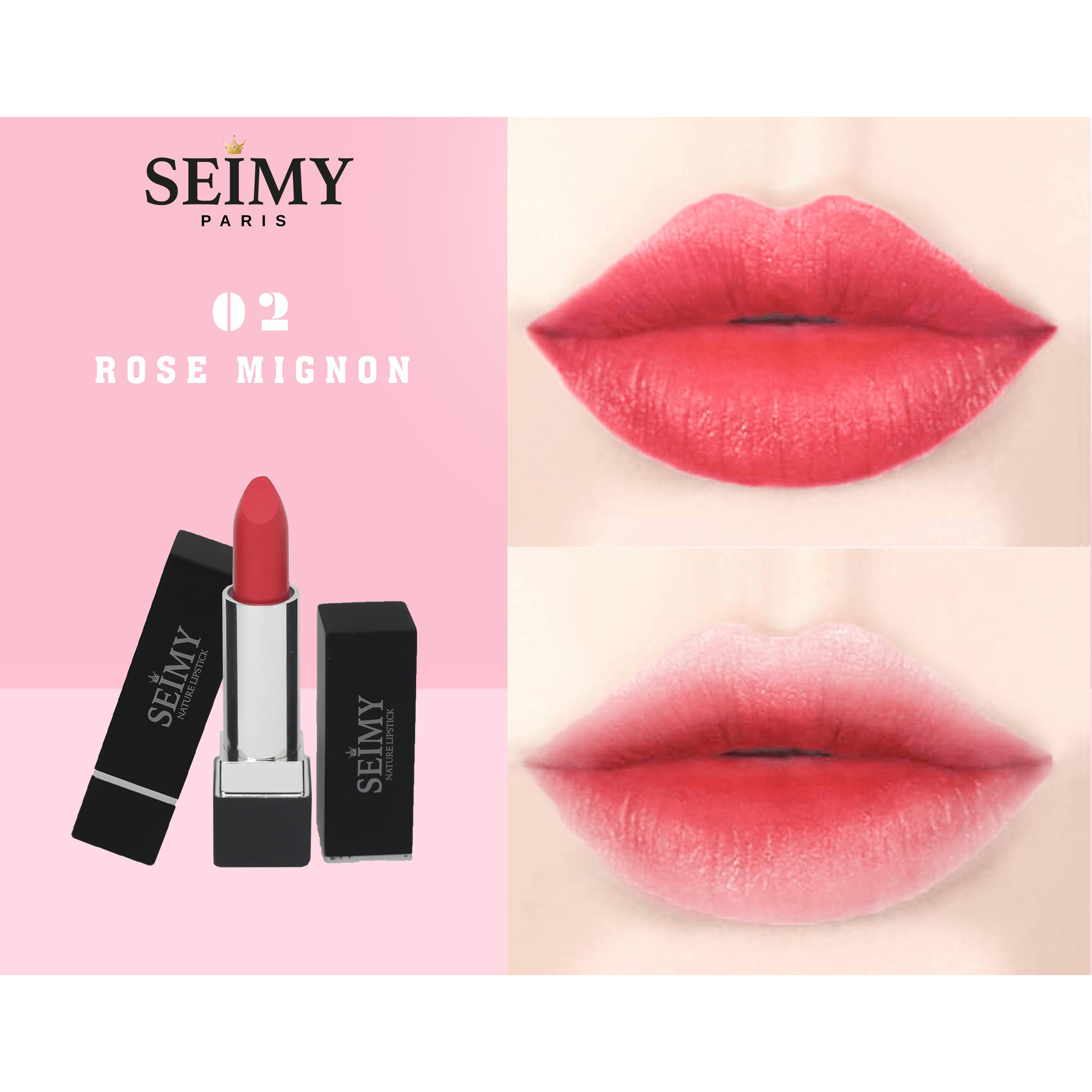 Son lì thiên nhiên không chì Seimy - Nature Lipstick sử dụng được cho bà bầu - son thỏi dưỡng môi