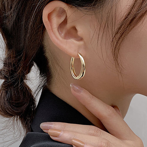 Bông Tai- Khuyên Tai Nữ Hợp Kim Hình Tròn Sang Trọng/B&m Elegant/BTHK3007