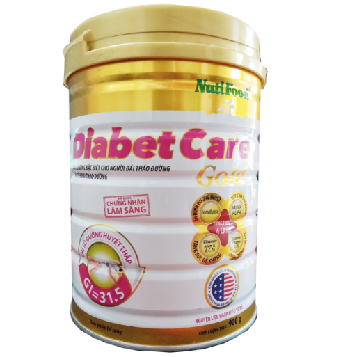 Combo 4 hộp Sữa Bột Diabet Care Gold 900g dinh dưỡng cho người tiểu đường 