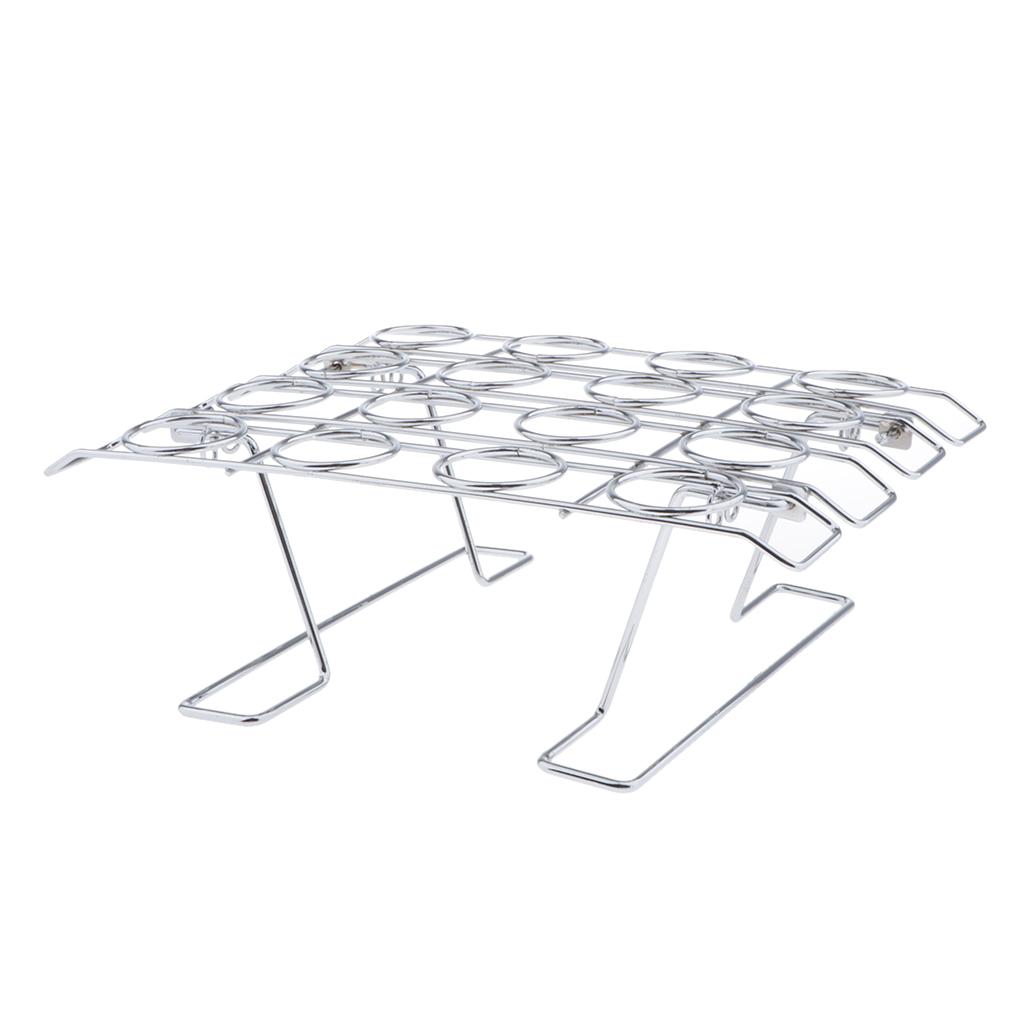 Stainless Steel Cake Cone Baking Rack Ice Cream Cone Stand Holder 12 Slots