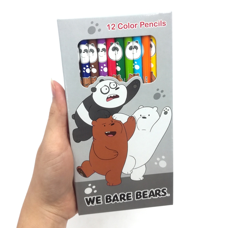 Chì Màu Dài We Bare Bears 218 - Mẫu 2 - Bao Bì Màu Xám