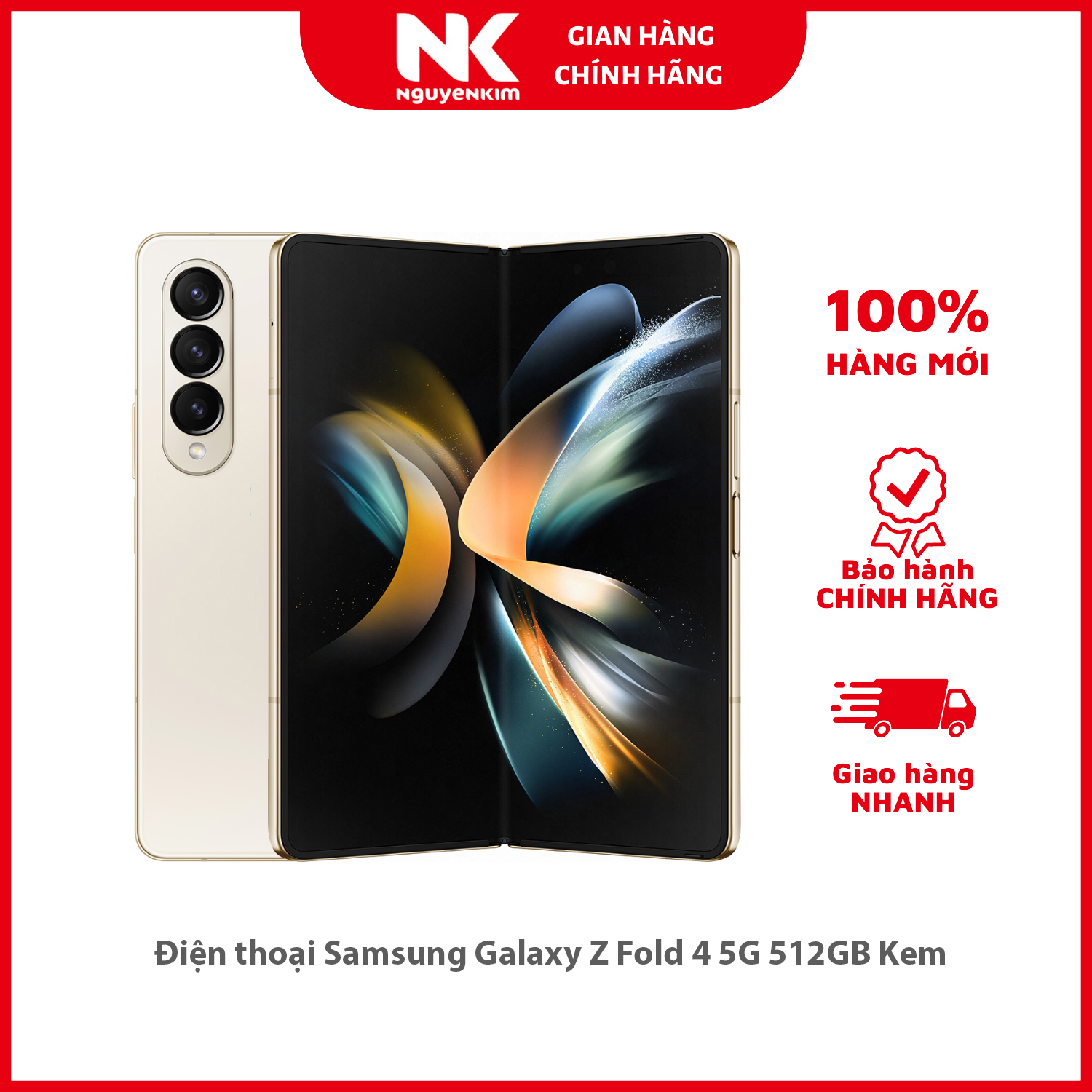 Điện thoại Samsung Galaxy Z Fold 4 5G 512GB Kem - Hàng chính hãng