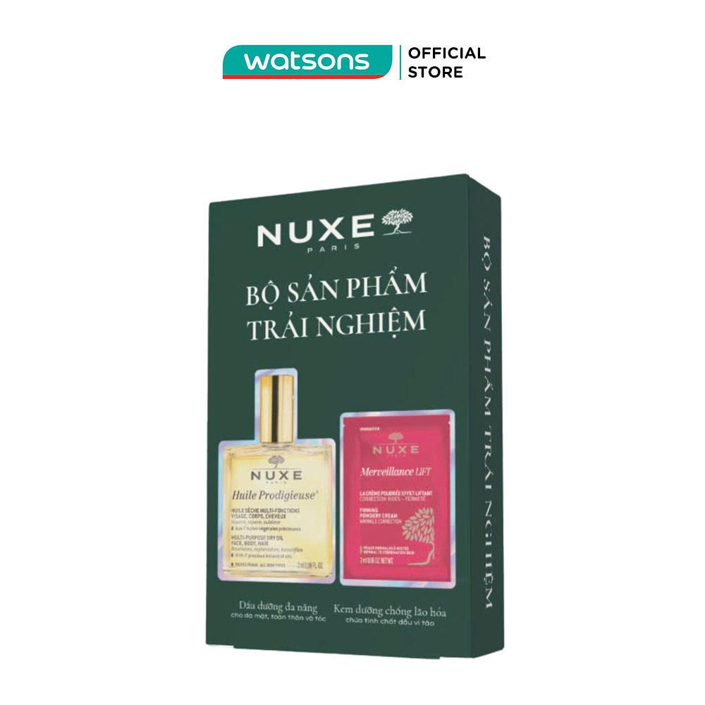 Combo Nuxe Trải Nghiệm (Dầu Dưỡng Đa Năng 2ml x 3pcs + Kem Dưỡng 2ml x 3pcs)