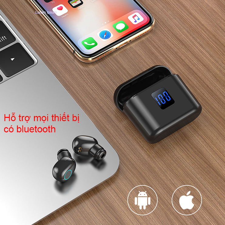 Tai Nghe Bluetooth Không Dây SIDOTECH X11B Airpod Mini TWS True Wireless Có Mic Âm Thanh CV8 Bùng Nổ Siêu Bass, Màn Hình LED Hiển Thị Pin, Cảm Ứng Vân Tay Cực Nhạy, Kích Thước Mini Phù Hợp IOS Android - Hàng Chính Hãng