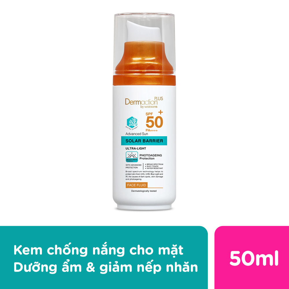 Kem Chống Nắng Dermaction Plus By Watsons Solar Barrier SPF50+ PA++++ 50ml
