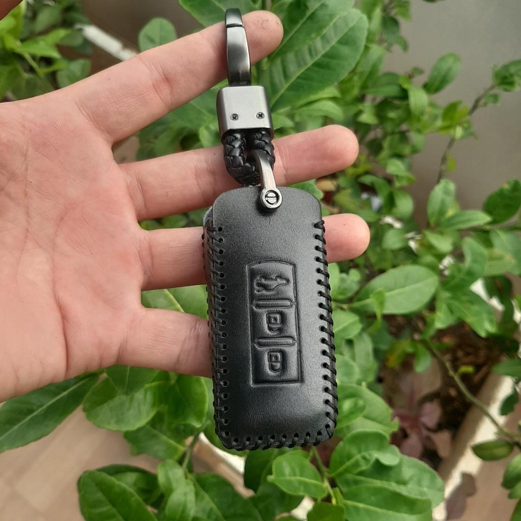 Bao Da Chìa Khóa Ôtô Mitsubishi Outlander, Xpander, Attrage,Pajero... Da Bò, Khắc Tên + Số ĐT Chủ Xe
