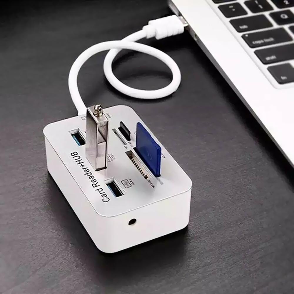 Bộ chia USB 3.0 Loại C 3 cổng Nhiều đầu đọc thẻ tốc độ TF