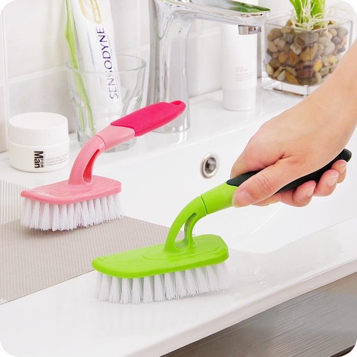1pc Color Handle Square Bathroom Brush Bath Brush Tile Clearance Cleaning Brush Floor Brush