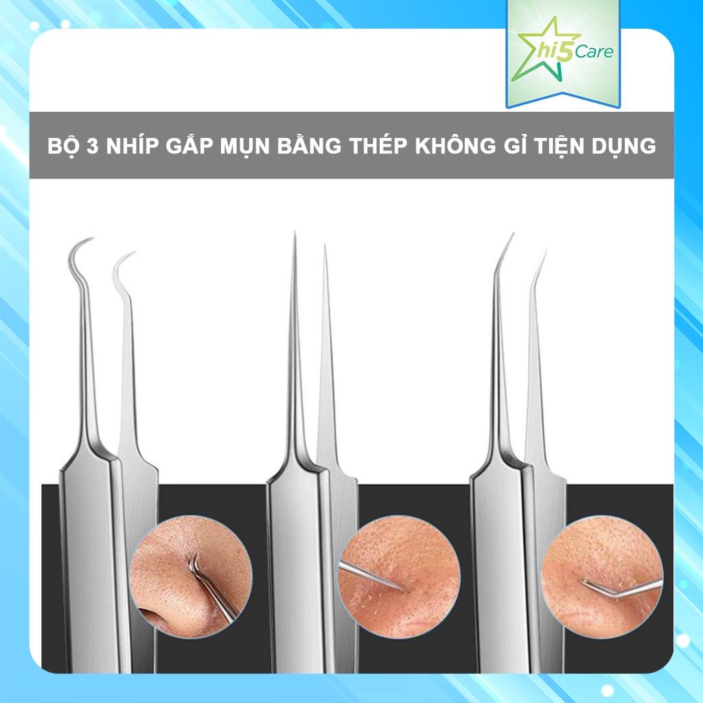 Bộ 3 Nhíp gắp mụn bằng thép không gỉ tiện dụng