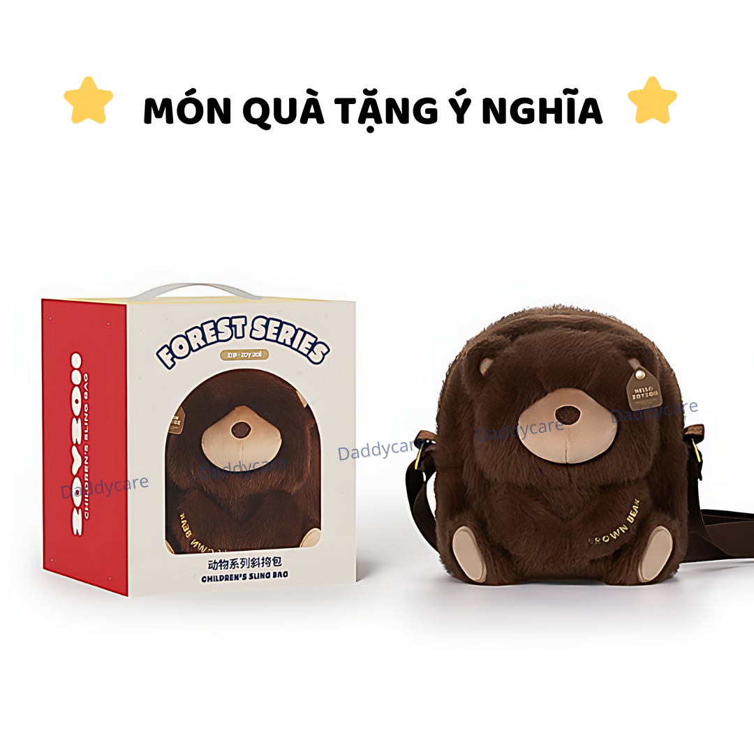 Túi đeo chéo gấu bông cho bé gái bé trai Zoyzoii B81 Kids Crosbody Bag