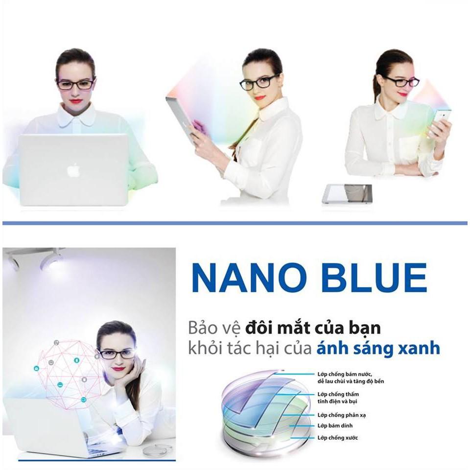 Tròng kính lọc ánh sáng xanh Excelite 1.60 AS NANOBLUE MR8 chính hãng Thái Lan