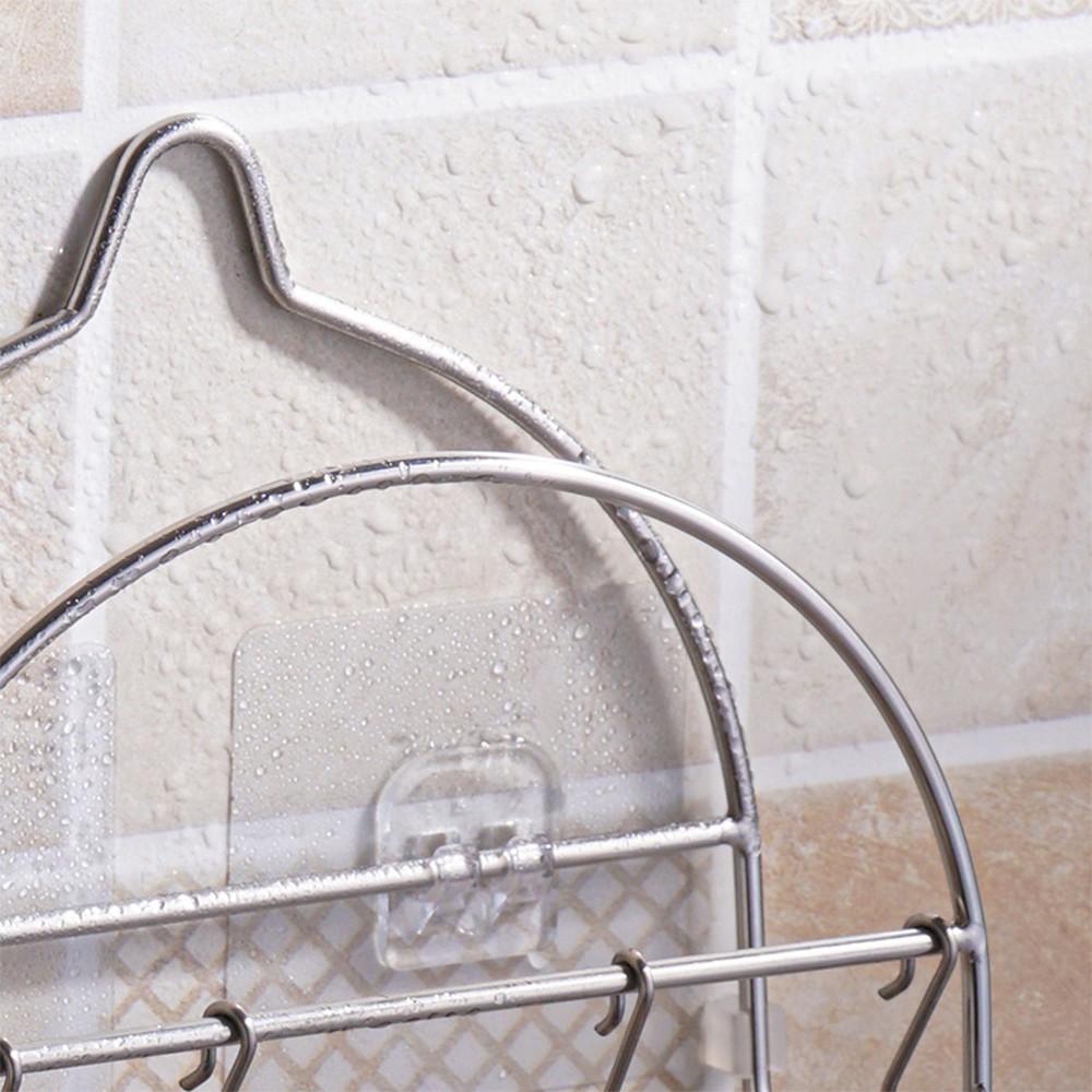 Giá Để Thớt INOX H7 Gắn Tường Sạch Sẽ - Kèm 4 Móc Treo Khăn, Treo Đồ Nhà Bếp Đa Năng