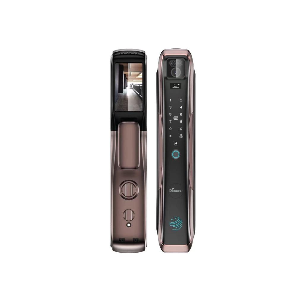 Khóa thông minh nhận diện khuôn mặt Face ID 3D , vân tay, thẻ từ, mật khẩu công nghệ Đức Demax SL918 PB