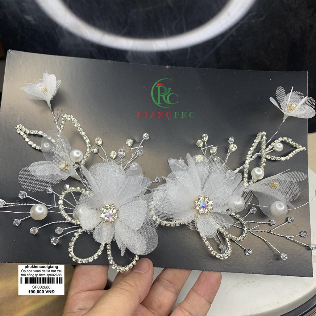 Bộ ba mẫu cài tóc cô dâu mới nhất t112019 Giangpkc sp002689