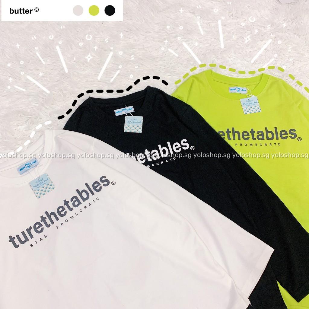 Áo thun dài tay TURETHETABLES phông Unisex nam nữ tee oversize form rộng pull Ulzzang Streetwear Hàn Quốc vải mềm