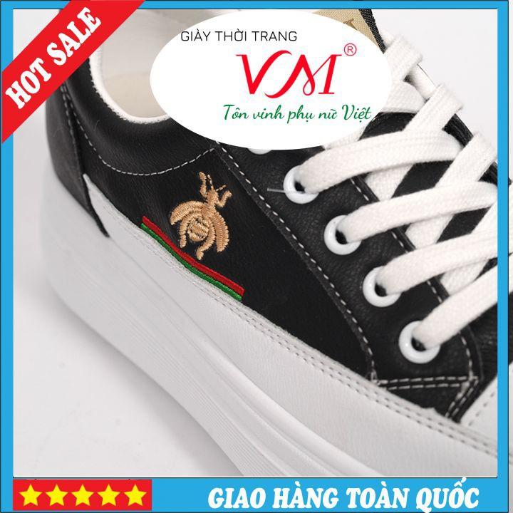 Giày Thể Thao Nữ, Chiều Cao 3CM, Da Bò Thiếp Nhập Khẩu Cao Cấp Êm Ái, Bền Chắc Và Thời Trang - TT.P14110 ĐEN