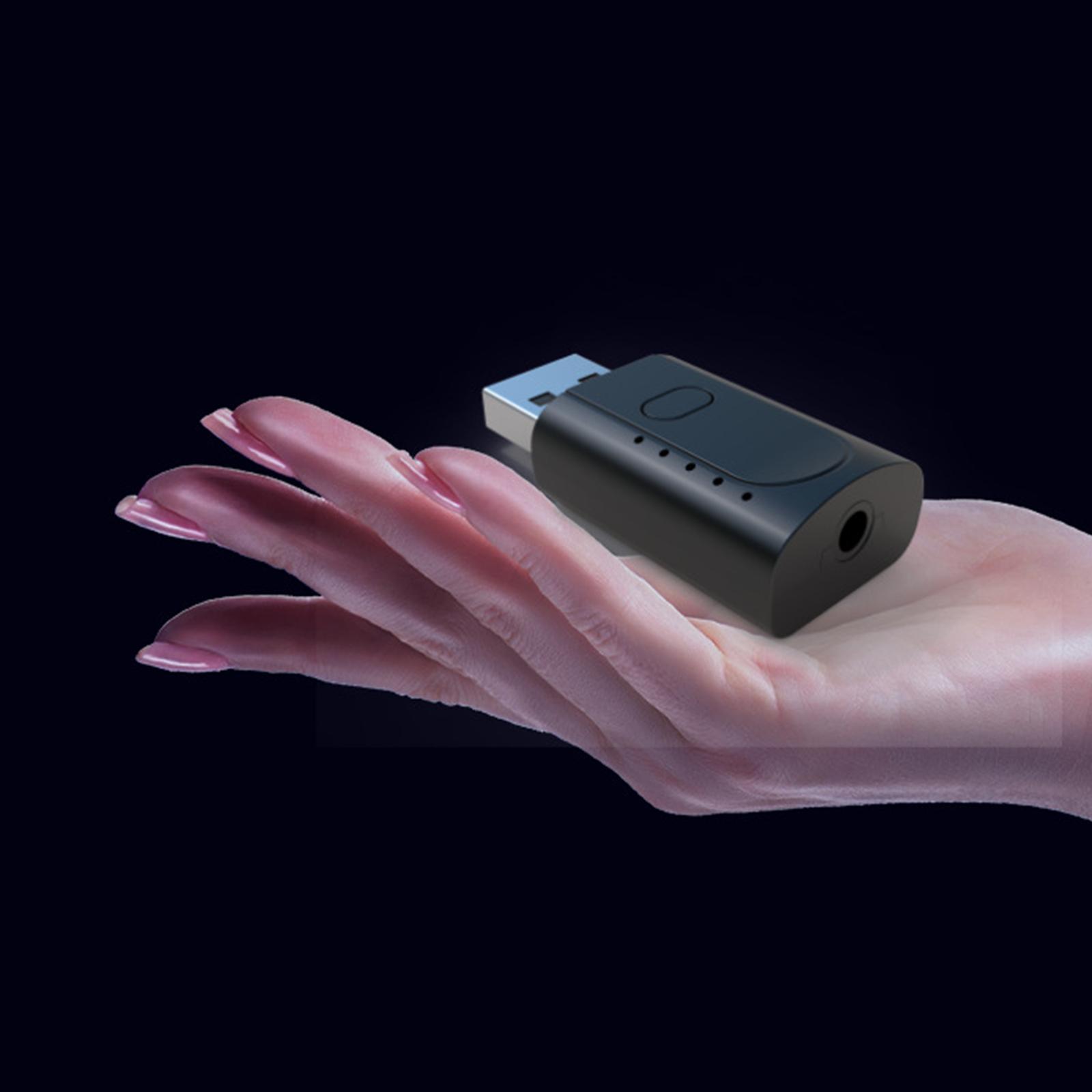 USB Bluetooth 5.1 Receiver 3.5mm AUX for Headphones PC
