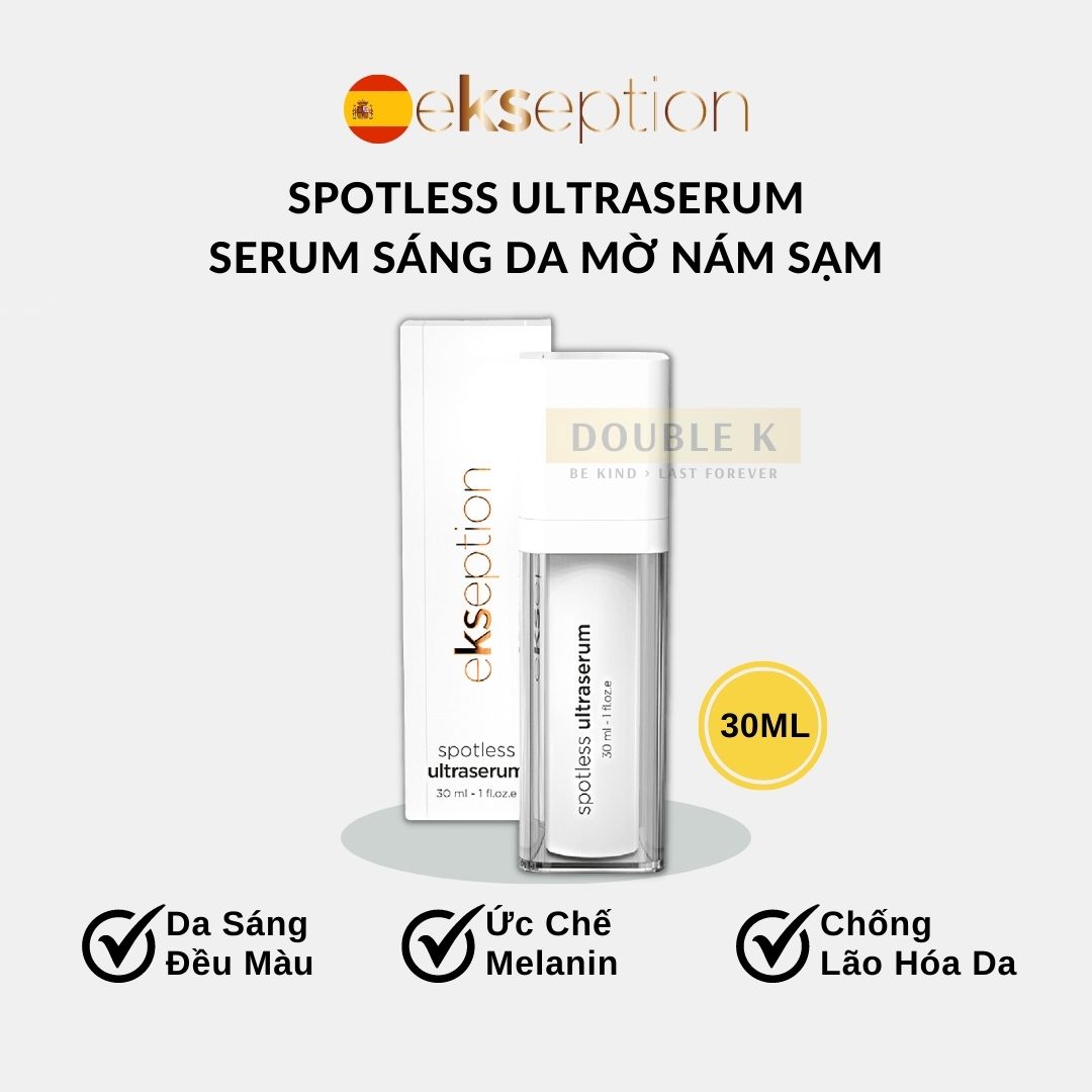 ekseption Spotless UltraSerum - Tinh Chất Sáng Da, Mờ Thâm Sạm Nám; Mờ Vùng Da Tăng Sắc Tố - Double K