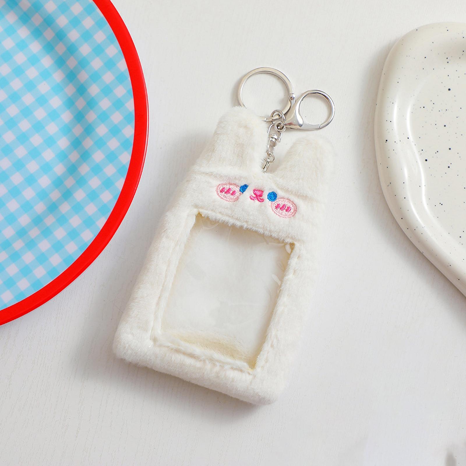 2x Plush Cartoon Photocard Holder Card Cover Practical Card Holder