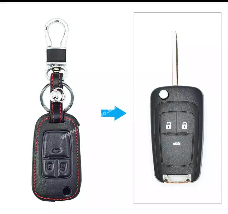 Bao da Chìa Khóa ô tô kèm móc khóa Xe Chevrolet Spark, Cruze