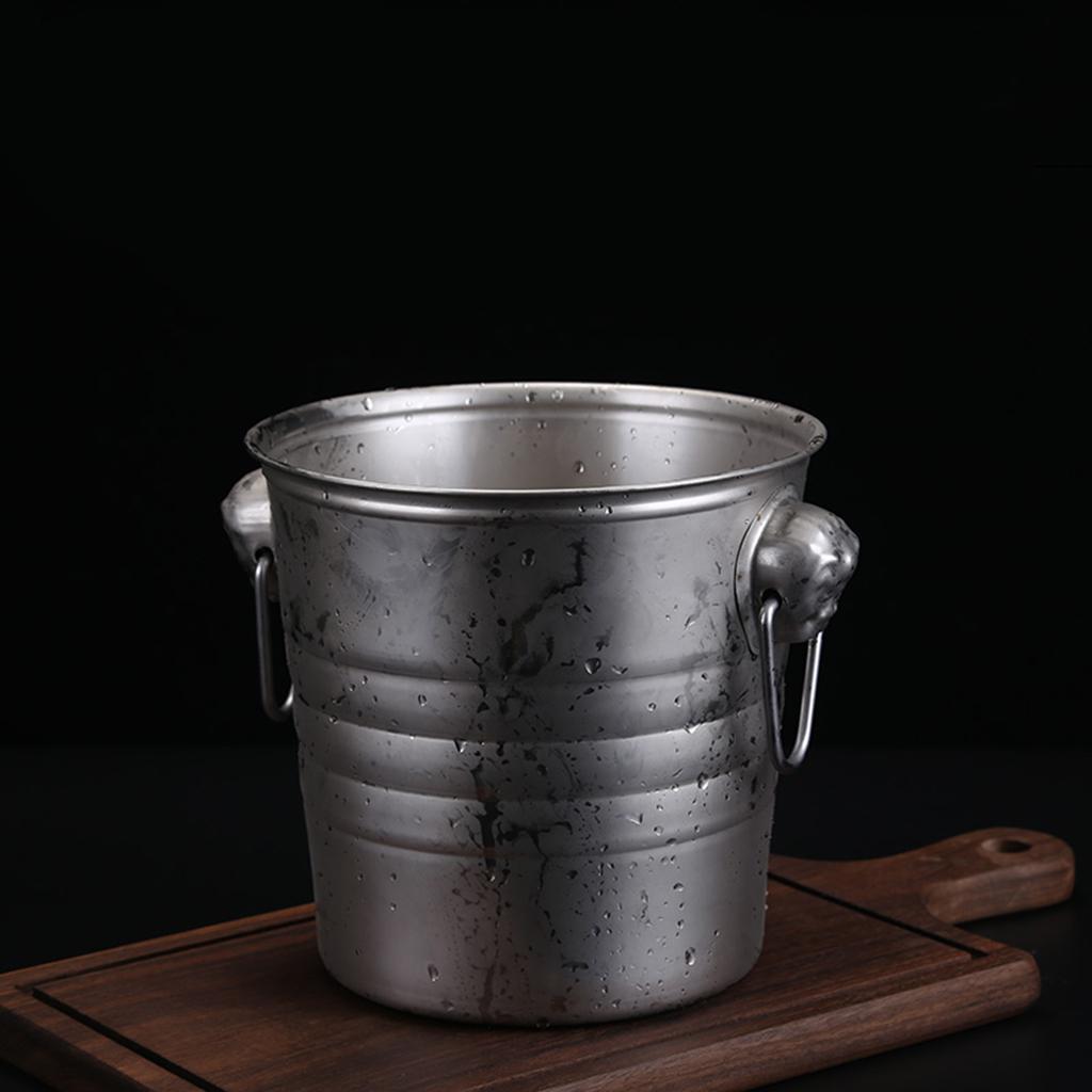 Stainless Steel Ice Bucket Wine Cooler Champagne Cooler Indoor Outdoor L