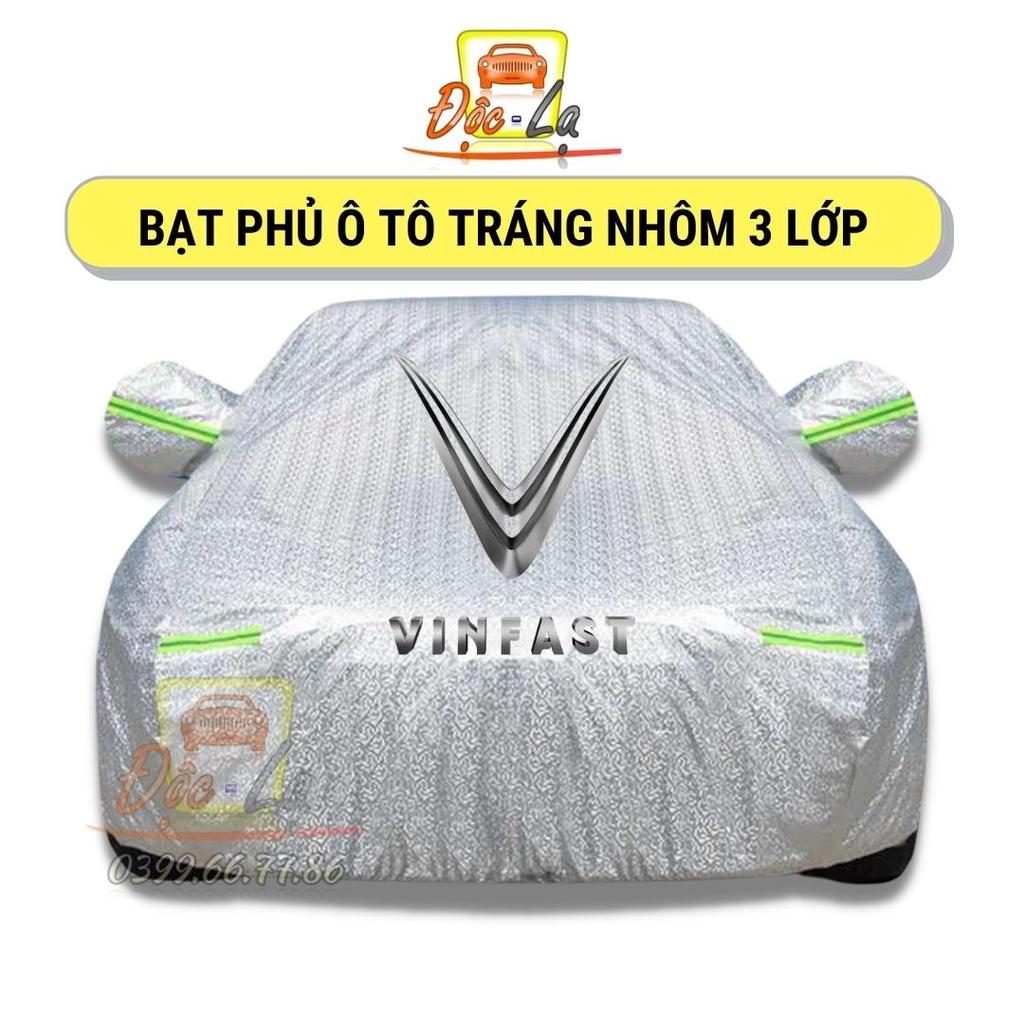Bạt Phủ Xe Ô Tô VINFAST FADIL, LUX A 2.0, LUX SA 2.0, VF E34 Chất Liệu Bạt Tráng Nhôm 3 lớp, có khóa kéo cửa lái