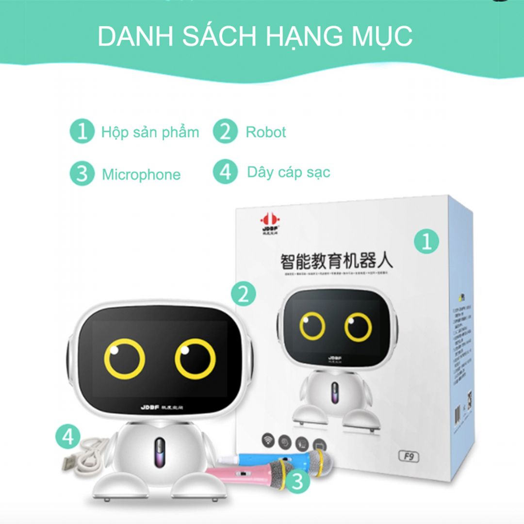 Robot giáo dục thông minh dành cho bé SMLIFE F9 - Hồng